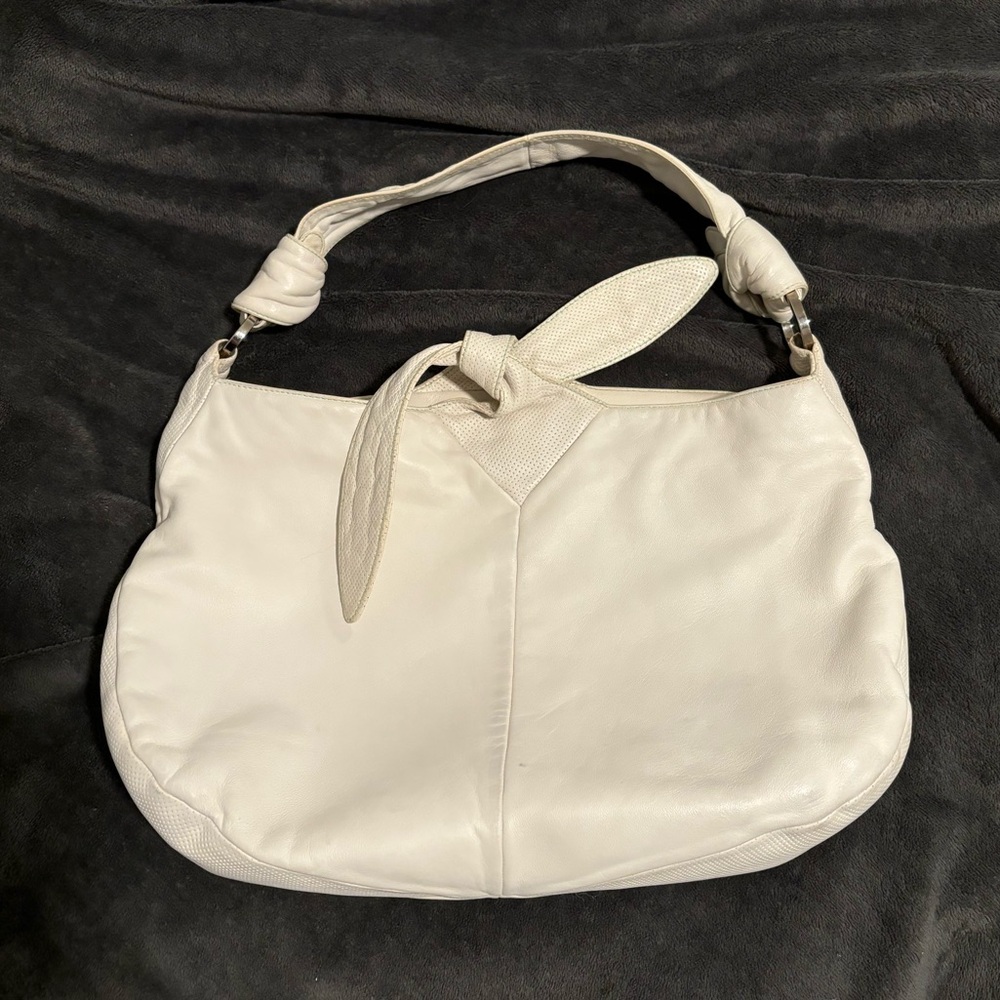 Loewe Sheep Skin White Shoulder Bag